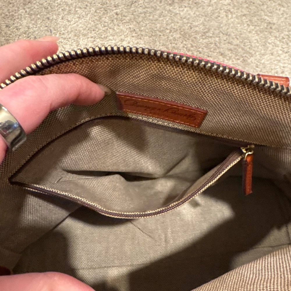Dooney & Bourke Leather Satchel – Pink with Brown Trim - Picture 4 of 4